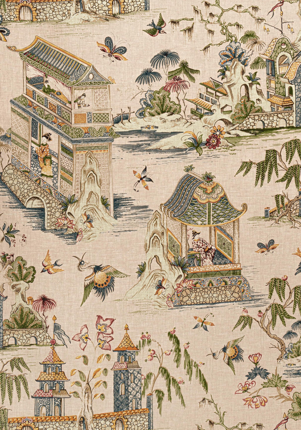 Thibaut GRAND PALACE Blush Fabric