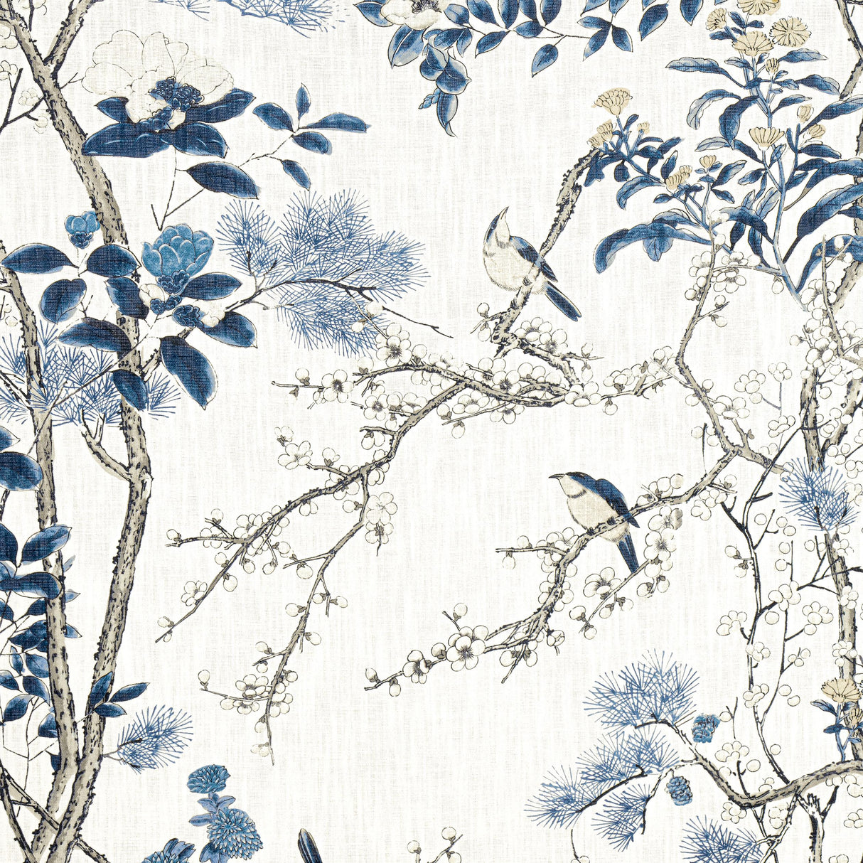 Thibaut Katsura Blue And White Fabric