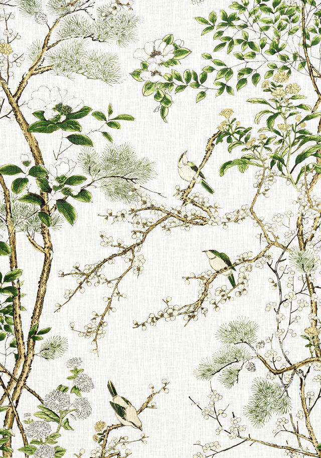 Thibaut KATSURA Green and White Fabric