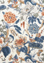 Thibaut HILL GARDEN Brick and Navy Fabric