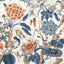 Thibaut Hill Garden Brick And Navy Fabric