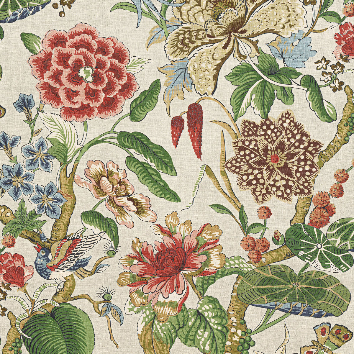 Thibaut Hill Garden Flax Fabric