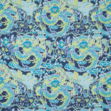 Thibaut Imperial Dragon Navy And Green Fabric
