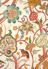 Thibaut WINDSOR Cream and Red Fabric