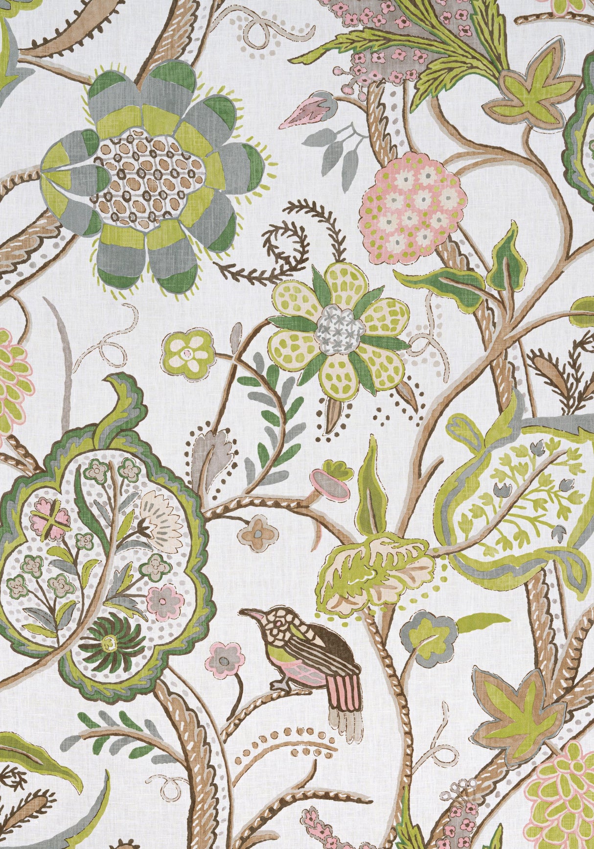 Thibaut WINDSOR Brown and Green Fabric