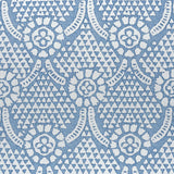 Thibaut Chamomile Blue And White Fabric