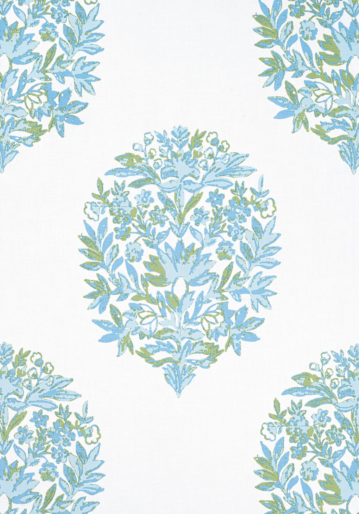 Thibaut RIDGEFIELD Green and Spa Blue Fabric
