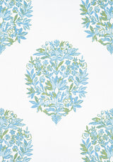 Thibaut RIDGEFIELD Green and Spa Blue Fabric