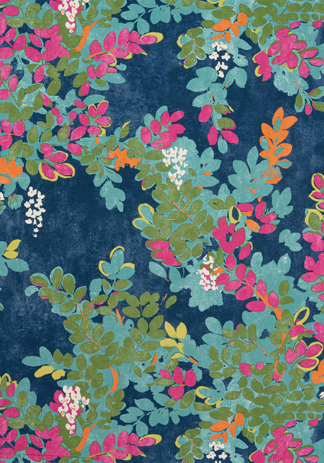 Thibaut CENTRAL PARK Navy and Pink Fabric