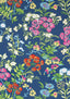 Thibaut SPRING GARDEN Navy Fabric