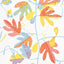 Thibaut MATISSE LEAF Coral and Yellow Fabric