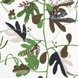 Thibaut Matisse Leaf Black And Green Fabric