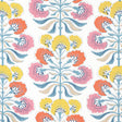 Thibaut TYBEE TREE Coral and Yellow Fabric