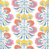 Thibaut Tybee Tree Coral And Yellow Fabric