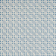 Thibaut PLAZA Blue on Natural Fabric