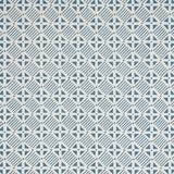 Thibaut Plaza Blue On Natural Fabric