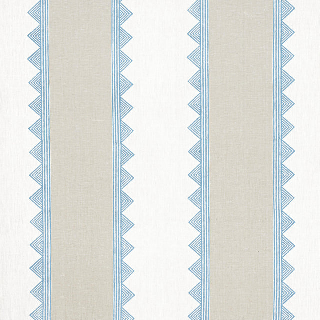 Thibaut Kismet Stripe French Blue Fabric