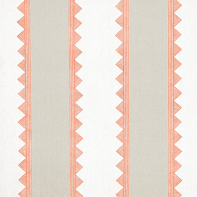 Thibaut KISMET STRIPE Coral Fabric