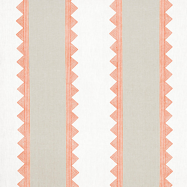 Thibaut Kismet Stripe Coral Fabric