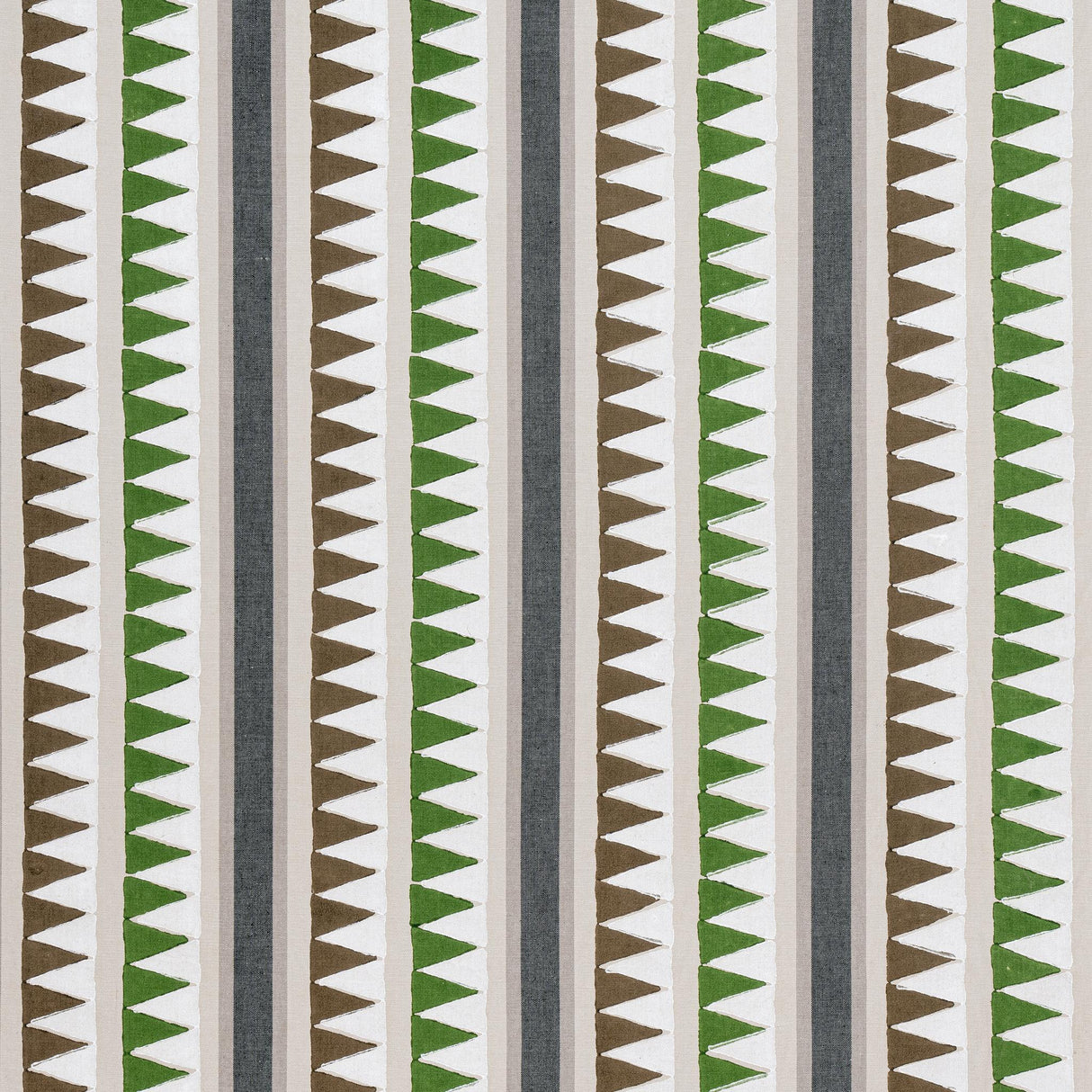 Thibaut LOMITA STRIPE Black and Green Fabric