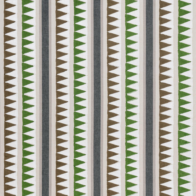 Thibaut LOMITA STRIPE Black and Green Fabric