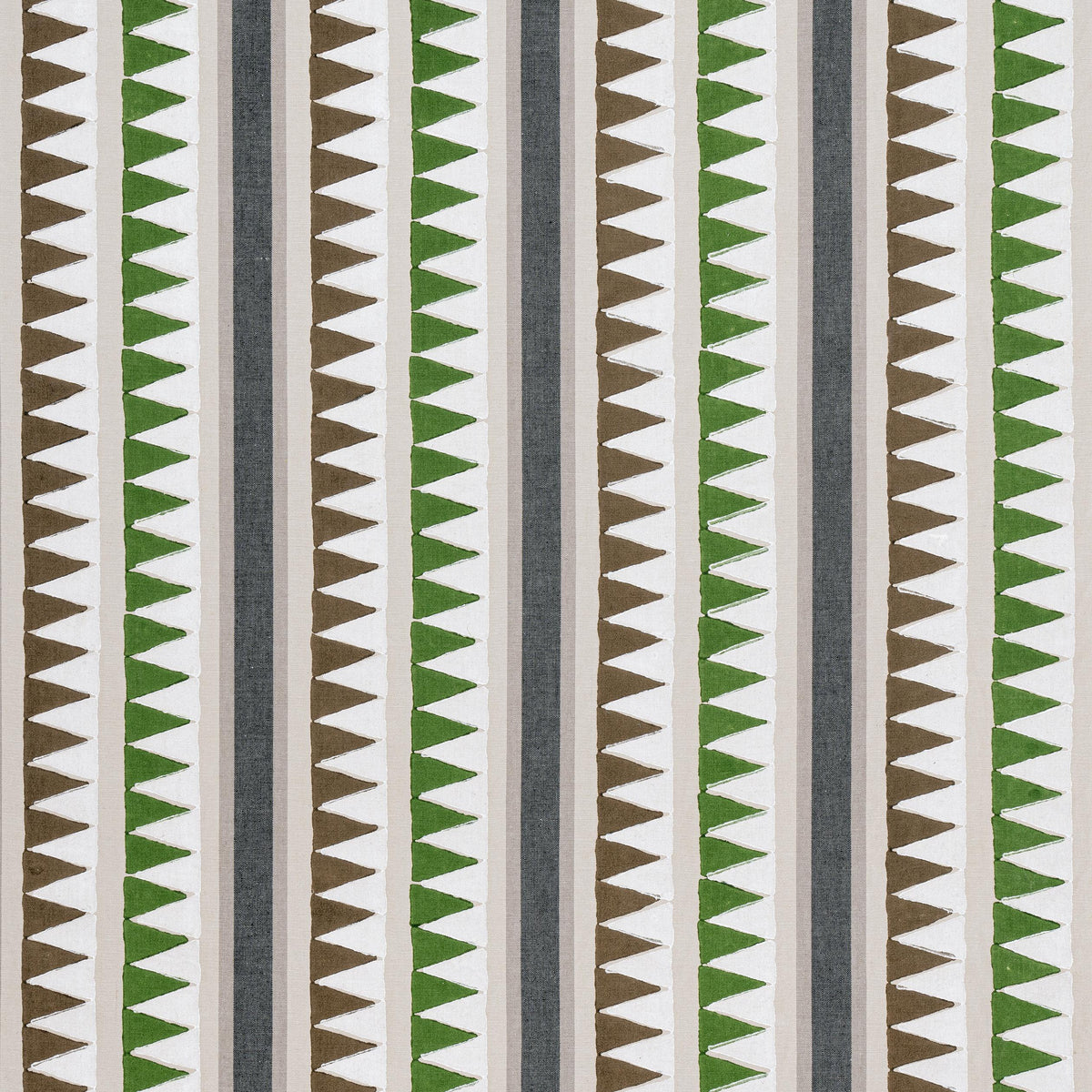 Thibaut Lomita Stripe Black And Green Fabric
