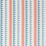 Thibaut LOMITA STRIPE French Blue and Coral Fabric