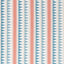 Thibaut LOMITA STRIPE French Blue and Coral Fabric
