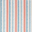 Thibaut Lomita Stripe French Blue And Coral Fabric
