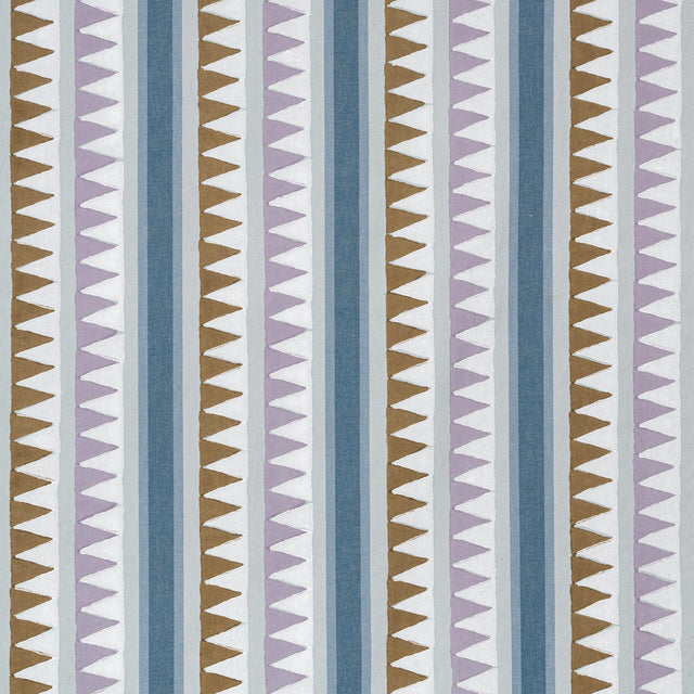 Thibaut Lomita Stripe Lavender And Blue Fabric