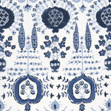 Thibaut MENDOZA SUZANI Blue and White Fabric