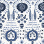 Thibaut MENDOZA SUZANI Blue and White Fabric