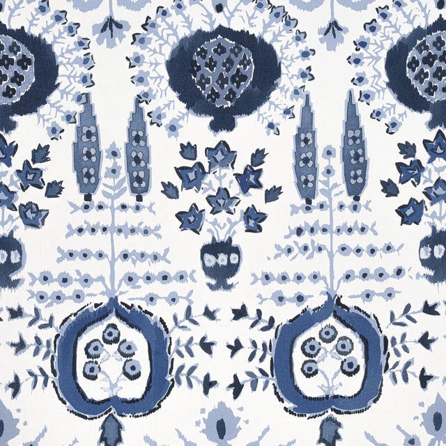 Thibaut Mendoza Suzani Blue And White Fabric