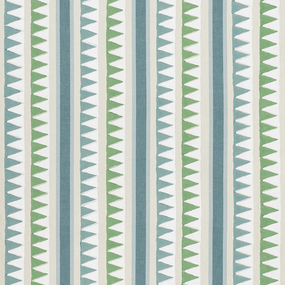 Thibaut LOMITA STRIPE Green and Blue Fabric