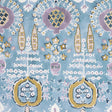Thibaut Mendoza Suzani French Blue And Lavender Fabric