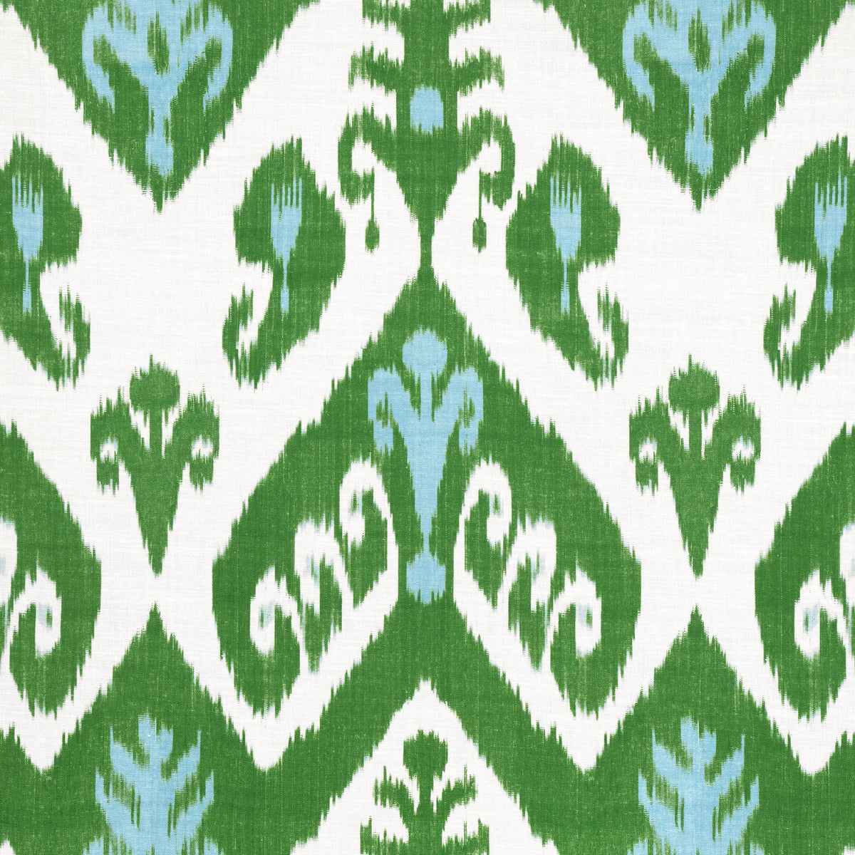 Thibaut Indies Ikat Green Fabric