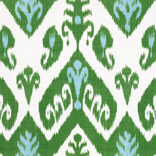 Thibaut Indies Ikat Green Fabric