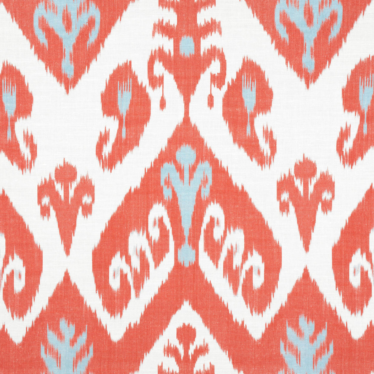 Thibaut Indies Ikat Coral Fabric