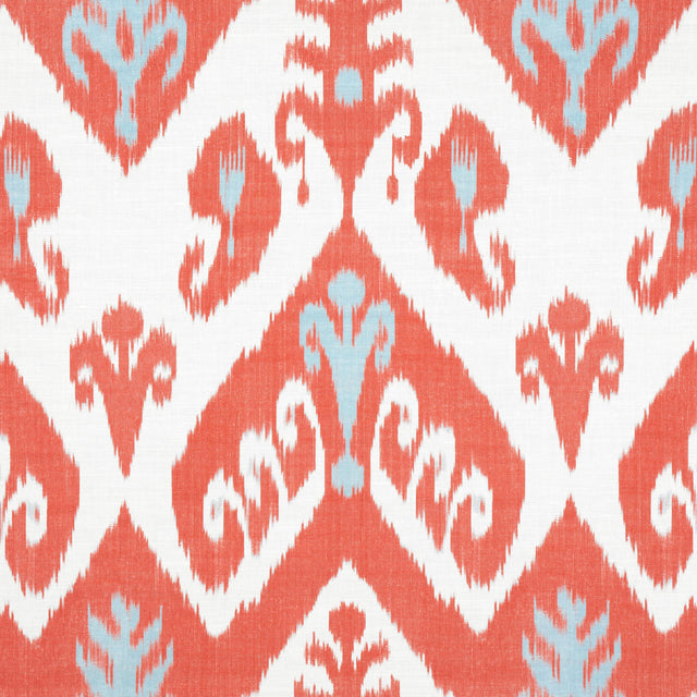 Thibaut Indies Ikat Coral Fabric
