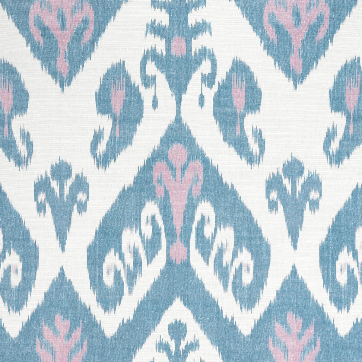 Thibaut Indies Ikat Lavender And French Blue Fabric