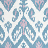 Thibaut Indies Ikat Lavender And French Blue Fabric