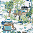 Thibaut Mystic Garden Blue And Green Fabric