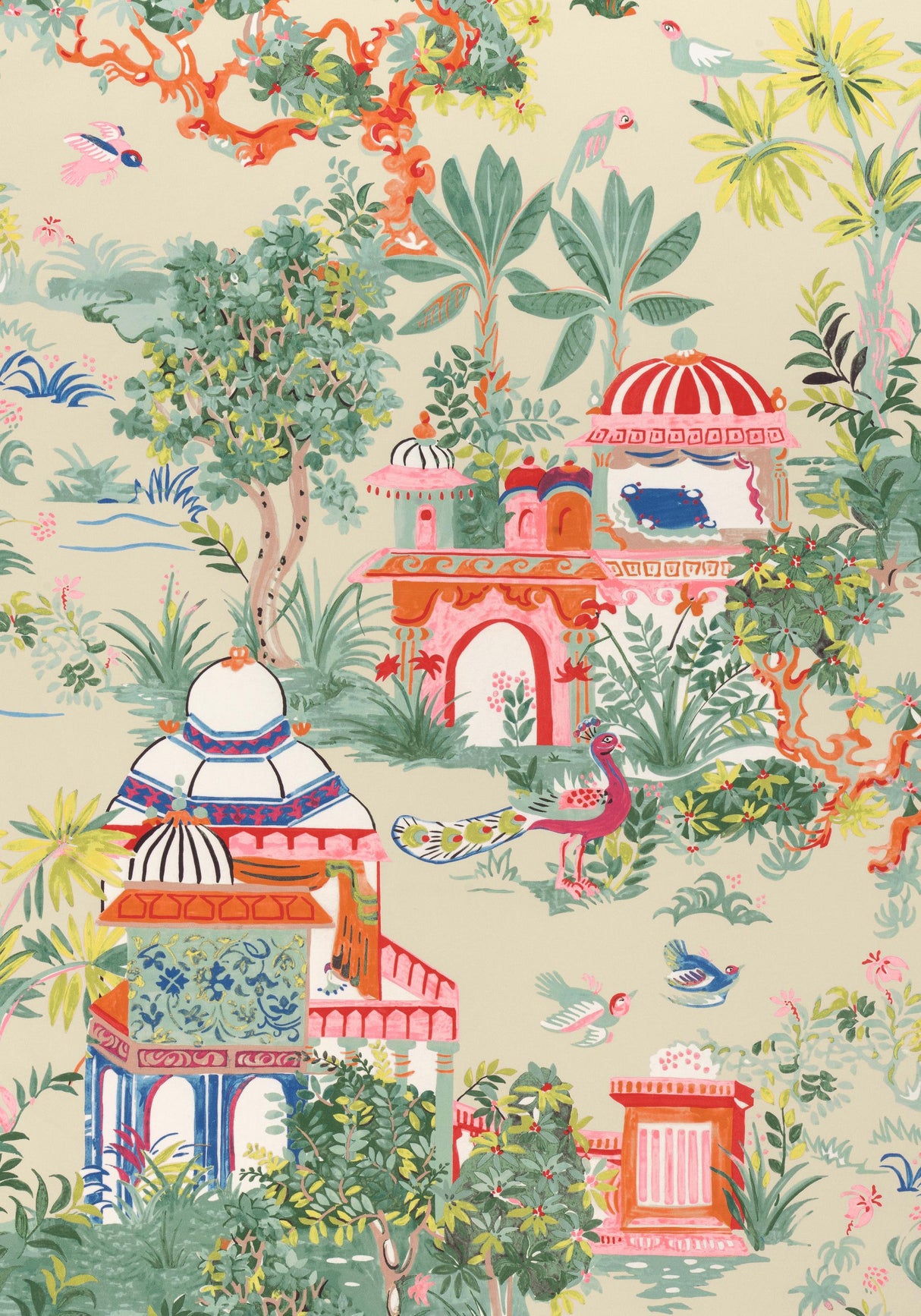 Thibaut MYSTIC GARDEN Cream Fabric