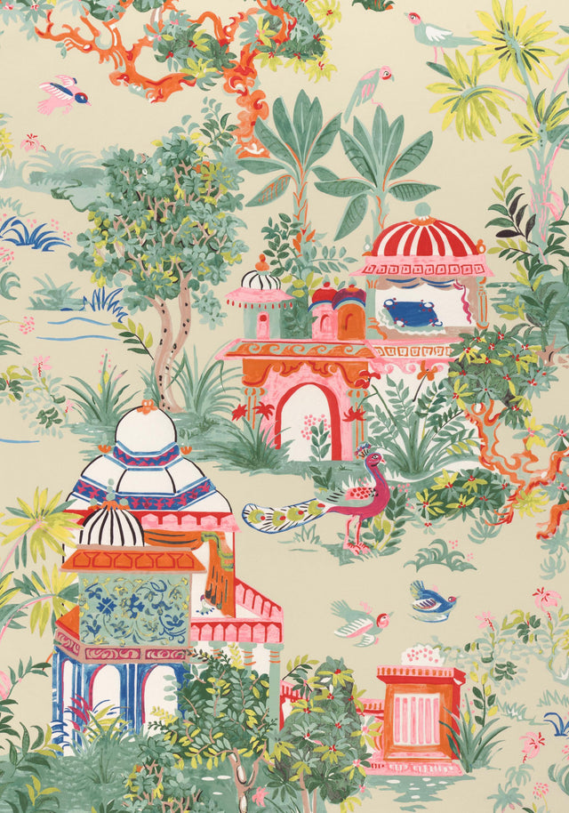 Thibaut MYSTIC GARDEN Cream Fabric