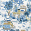 Thibaut Mystic Garden Blue And White Fabric
