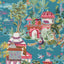 Thibaut Mystic Garden Teal Fabric