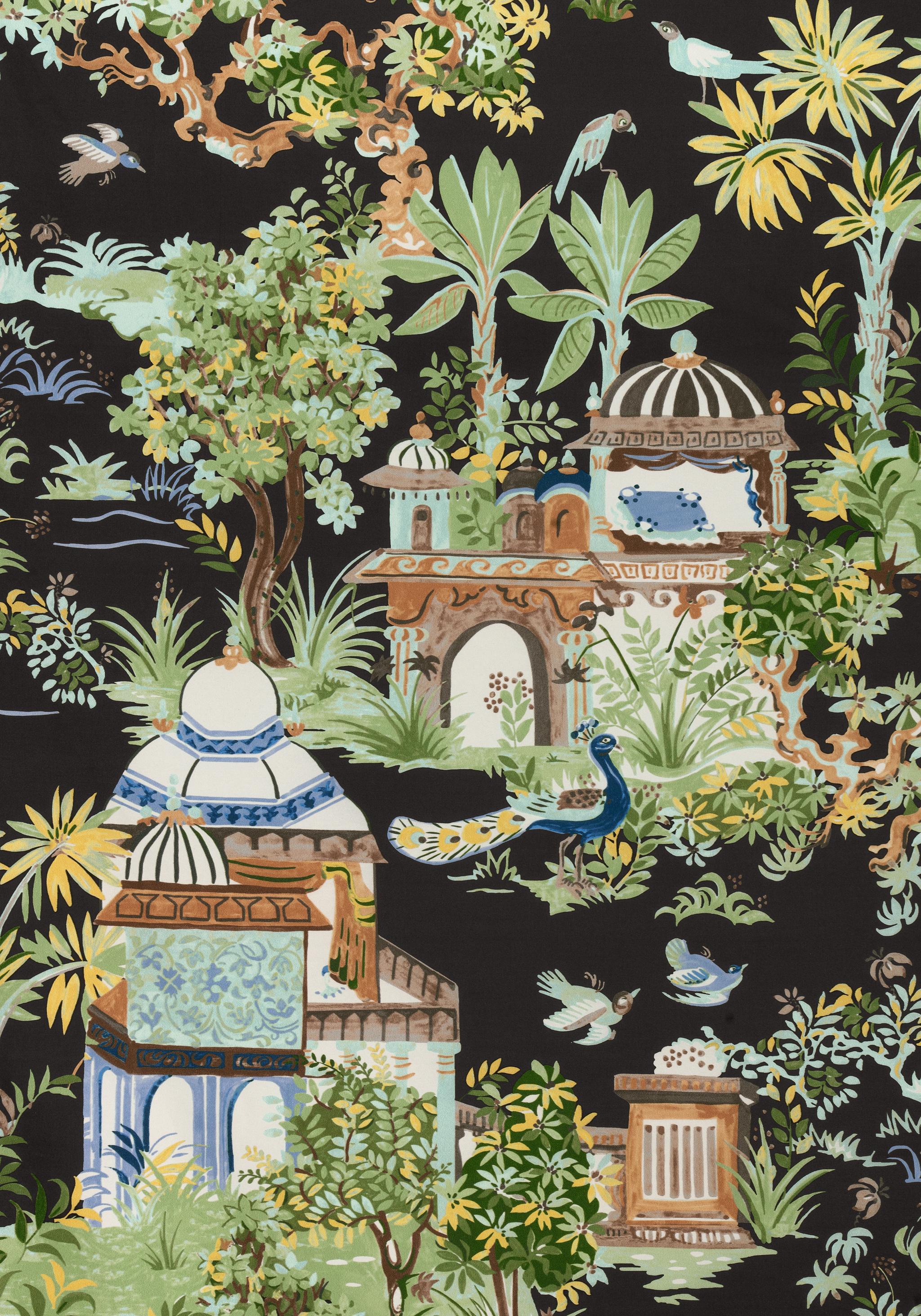 Thibaut Mystic Garden Black Fabric – DecoratorsBest