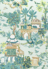 Thibaut MYSTIC GARDEN Spa Blue Fabric