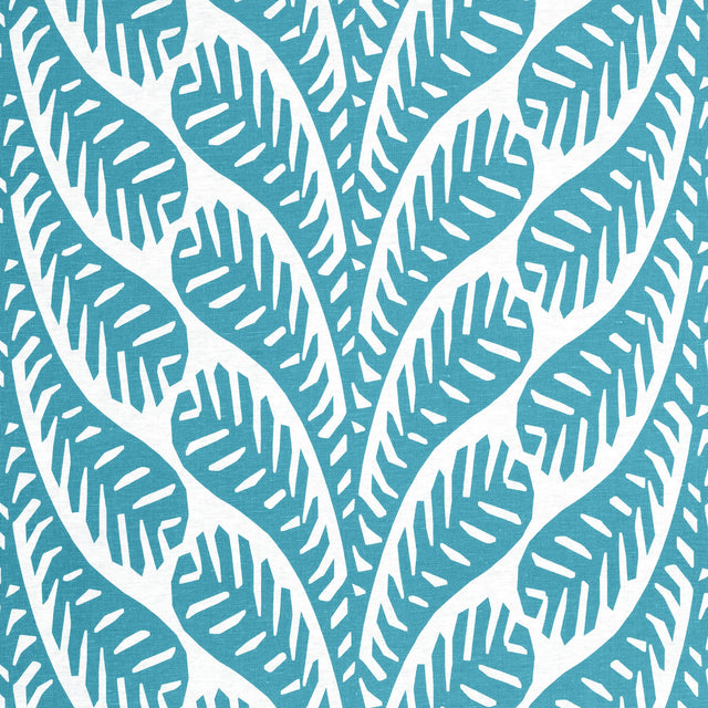 Thibaut Ginger Turquoise Fabric