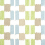 Thibaut Kasuri Green And Spa Blue Fabric